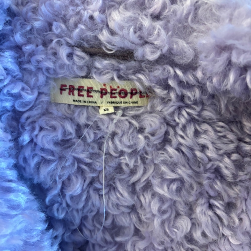 Free People Kiki purple Sherpa jacket - Picture 6 of 7